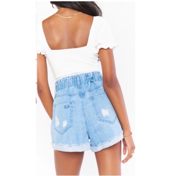 Show Me Your MuMu Emilia Jean Shorts
Elastic Waistband High Rise Like New - Picture 7 of 16